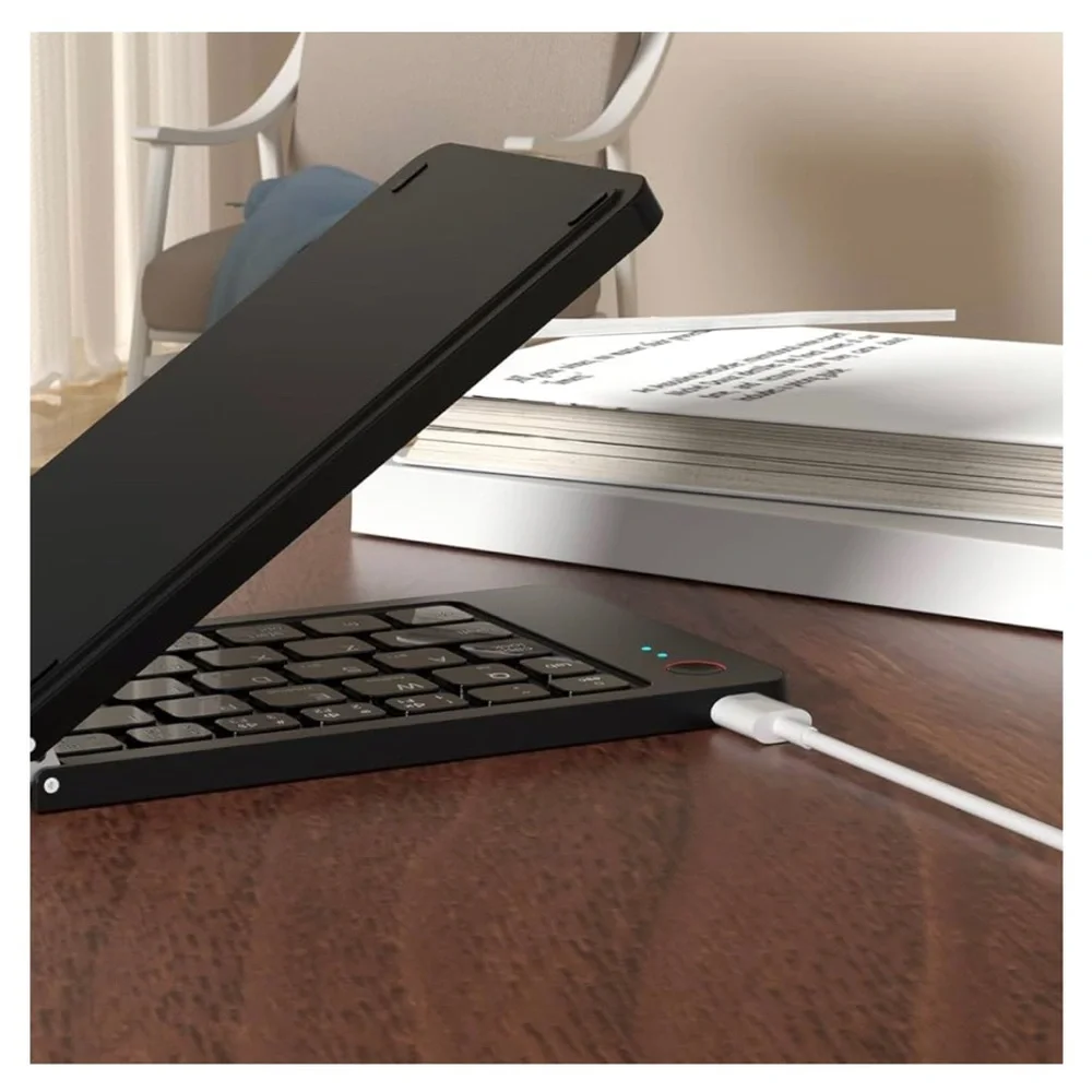 NIB Foldable Wireless Bluetooth Keyboard with Holder
